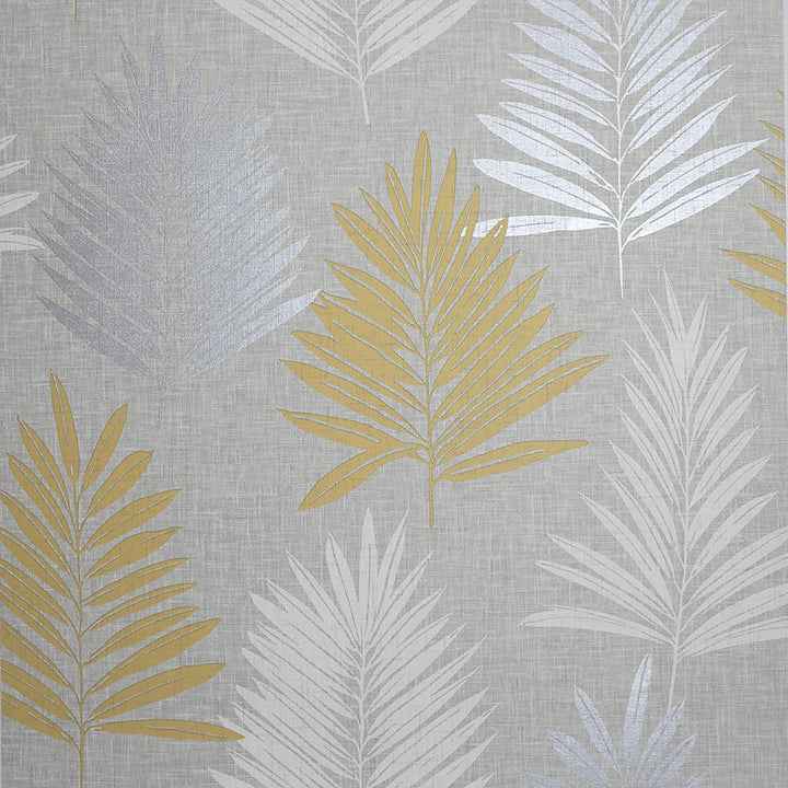 Willis Mustard Palm Frond Wallpaper - York Wallcoverings - AH697800