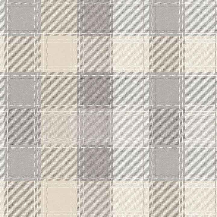 Geraldine Grey Plaid Wallpaper - York Wallcoverings - AH901902 - York Wallcoverings Wallpaper