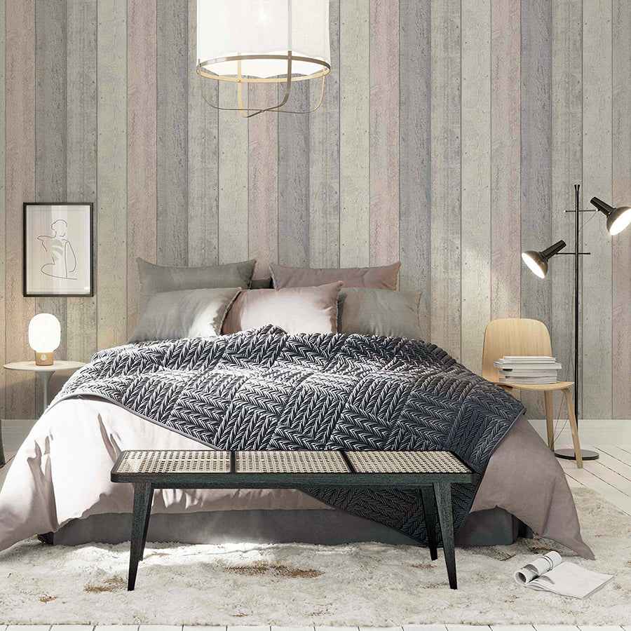 Forrest Blush Wood Plank Wallpaper - York Wallcoverings - AH902809 - York Wallcoverings Wallpaper