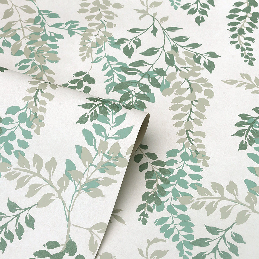 manami-green-wisteria-wallpaper-york-wallcoverings-ah907005 - York Wallcoverings Wallpaper