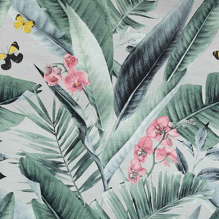 Miriam Grey Tropical Wallpaper - York Wallcoverings - AH909404 - York Wallcoverings Wallpaper