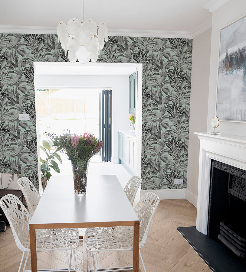 alice-mint-greenhouse-wallpaper-york-wallcoverings-ah909500 - York Wallcoverings Wallpaper