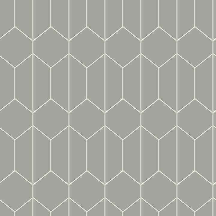 Orson Grey Trellis Wallpaper - York Wallcoverings - AH909700