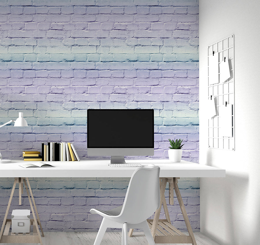 winifred-lavender-ombre-brick-wallpaper-york-wallcoverings-ah909707 - York Wallcoverings Wallpaper
