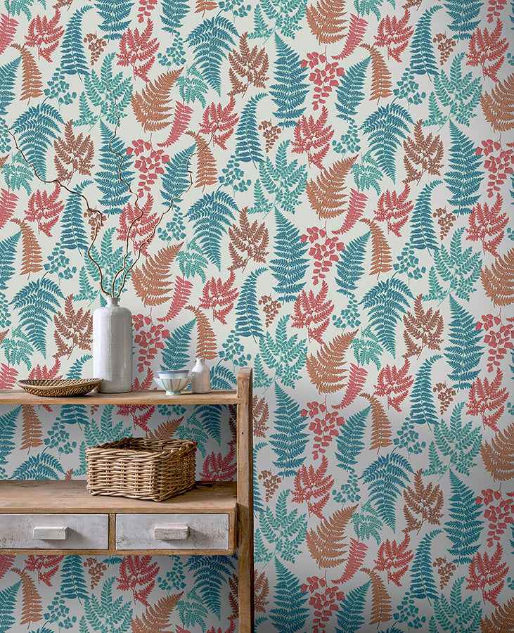 Jerome Red Botanical Wallpaper - York Wallcoverings - AH909801 - York Wallcoverings Wallpaper