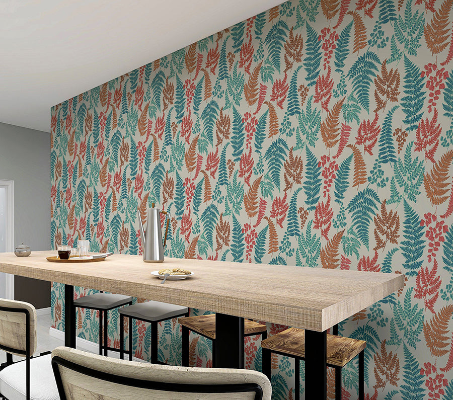 jerome-red-botanical-wallpaper-york-wallcoverings-ah909801 - York Wallcoverings Wallpaper