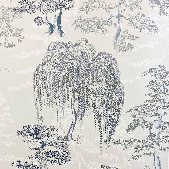 Midori Grey Trees Wallpaper - York Wallcoverings - AH909809