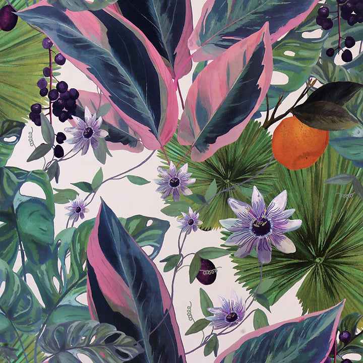Etta White Tropical Wallpaper - York Wallcoverings - AH921704 - York Wallcoverings Wallpaper