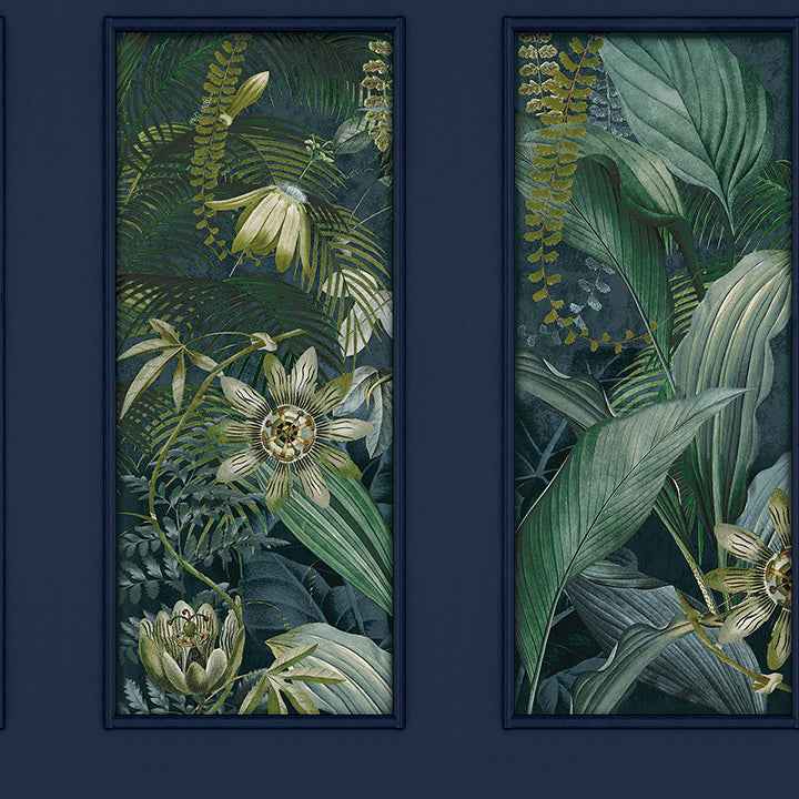 Wendell Navy Wild Vibes Wallpaper - York Wallcoverings - AH922803 - York Wallcoverings Wallpaper