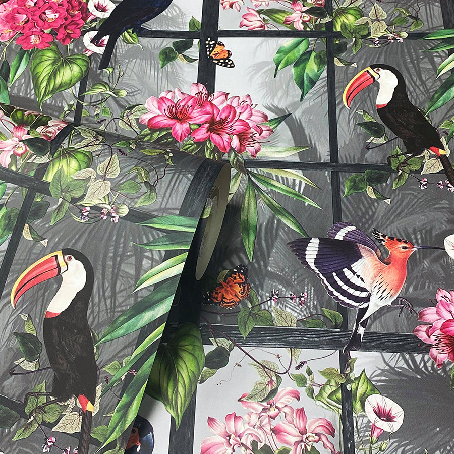 dorothea-multicolor-tropical-birds-wallpaper-york-wallcoverings-ah924408 - York Wallcoverings Wallpaper