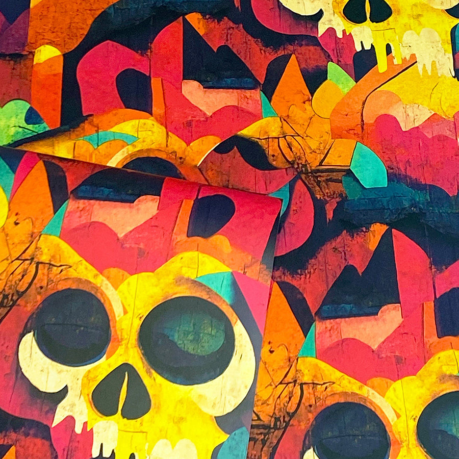 millicent-multicolor-skull-wallpaper-york-wallcoverings-ah925107 - York Wallcoverings Wallpaper