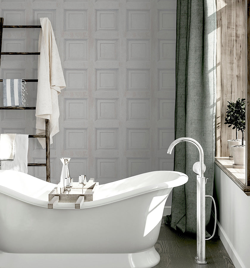 willard-off-white-wood-panel-wallpaper-york-wallcoverings-ah945902 - York Wallcoverings Wallpaper