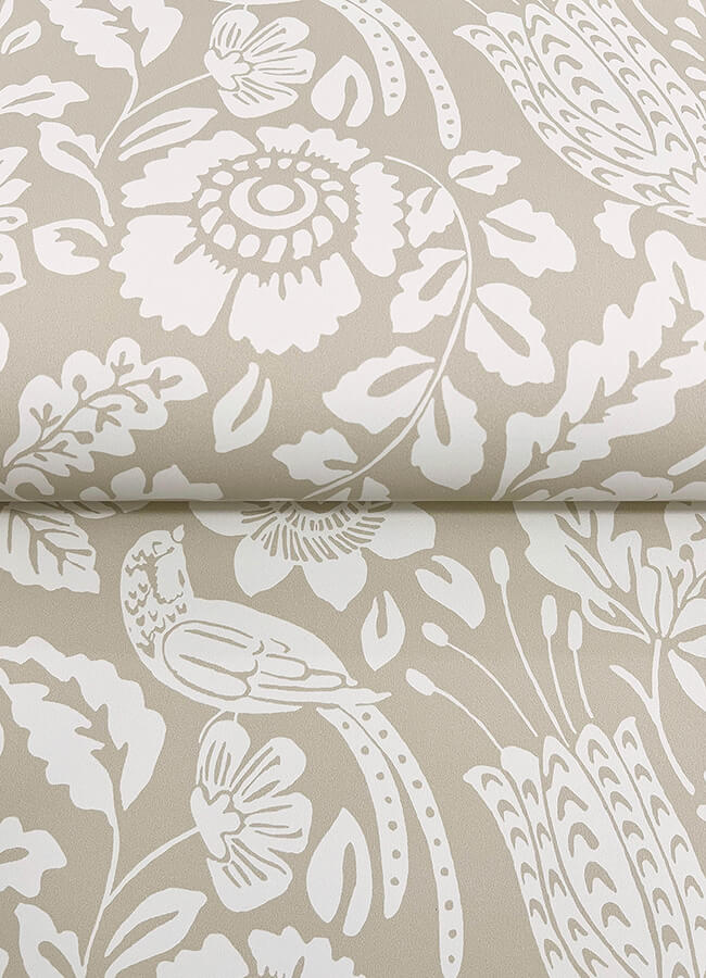 marta-beige-floral-trail-wallpaper-york-wallcoverings-4147-27361 - York Wallcoverings Papel pintado