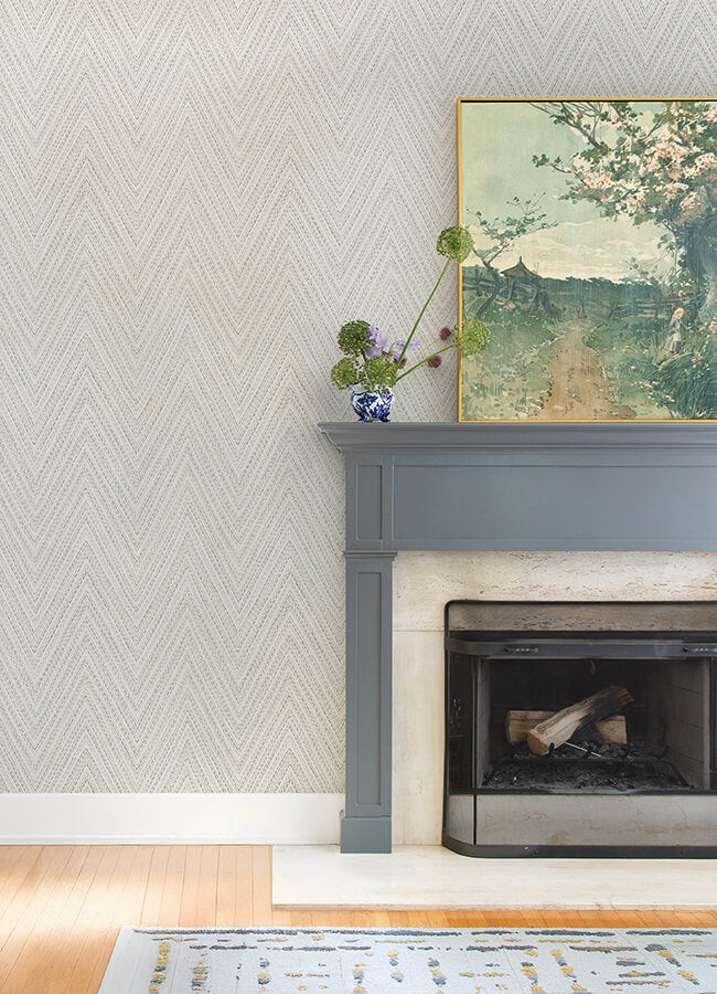 lainey-neutral-stitched-chevron-wallpaper-york-wallcoverings-4147-27369 - York Wallcoverings Papel pintado