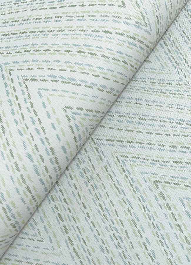 Lainey Green Stitched Chevron Wallpaper - York Wallcoverings - 4147-27370 - York Wallcoverings Wallpaper