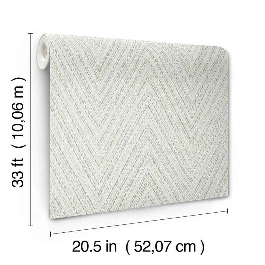 Lainey Green Stitched Chevron Wallpaper - York Wallcoverings - 4147-27370 - York Wallcoverings Wallpaper