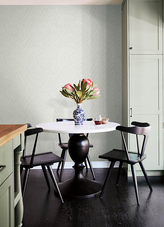 lainey-green-stitched-chevron-wallpaper-york-wallcoverings-4147-27370 - York Wallcoverings Wallpaper