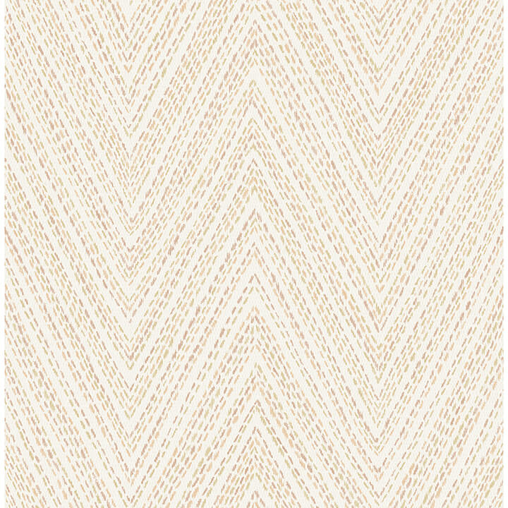 lainey-apricot-stitched-chevron-wallpaper-york-wallcoverings-4147-27371 - York Wallcoverings Wallpaper