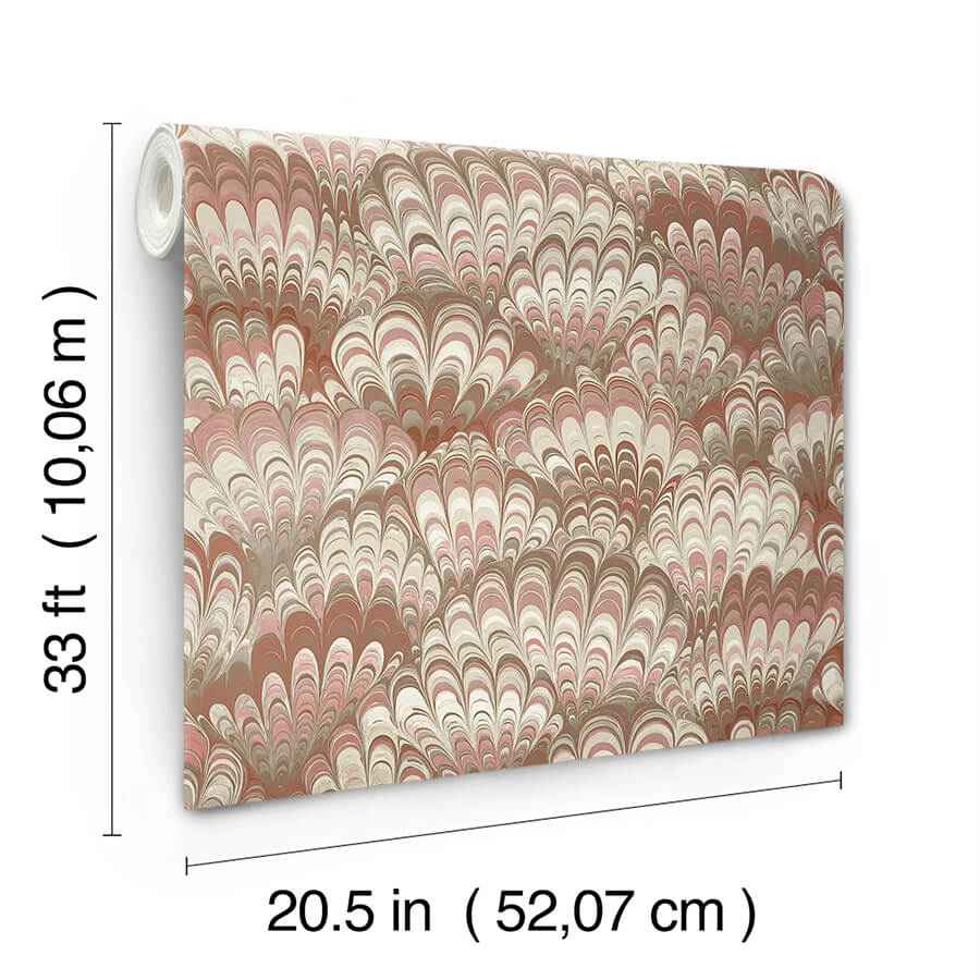 Octavia Ruby Marbled Ink Wallpaper - York Wallcoverings - 4147-27376 - York Wallcoverings Wallpaper