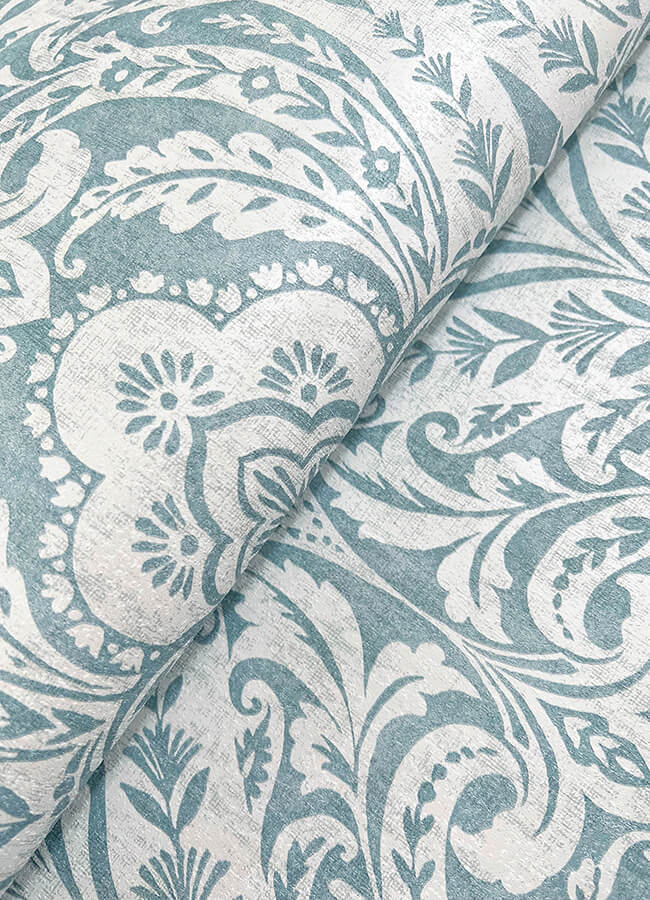 berkshire-denim-damask-wallpaper-york-wallcoverings-4147-27380 - York Wallcoverings Papel pintado