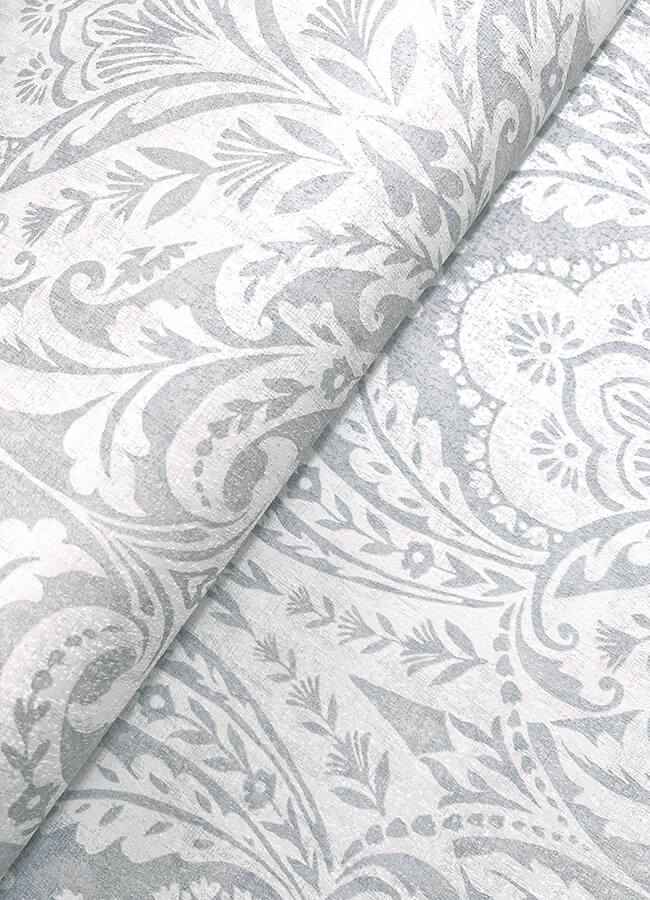 Berkshire Grey Damask Wallpaper - York Wallcoverings - 4147-27381 - York Wallcoverings Wallpaper