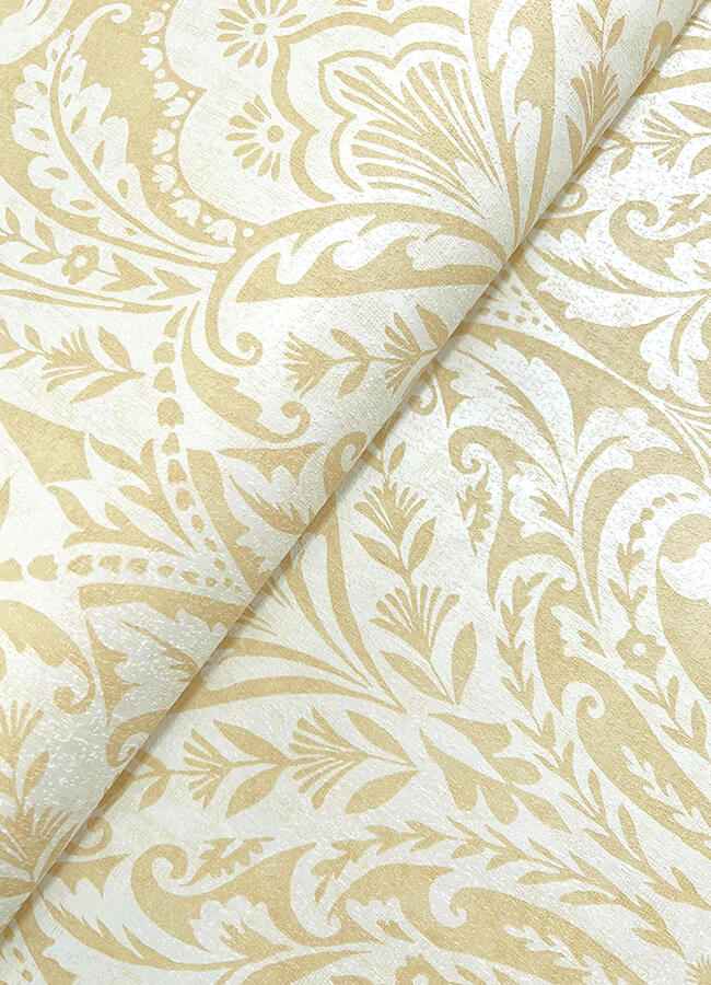 Berkshire Butter Damask Wallpaper - York Wallcoverings - 4147-27383 - York Wallcoverings Wallpaper