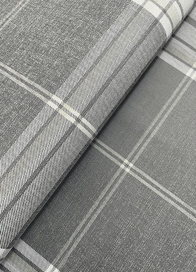 westley-grey-plaid-wallpaper-york-wallcoverings-4147-27384 - York Wallcoverings Wallpaper