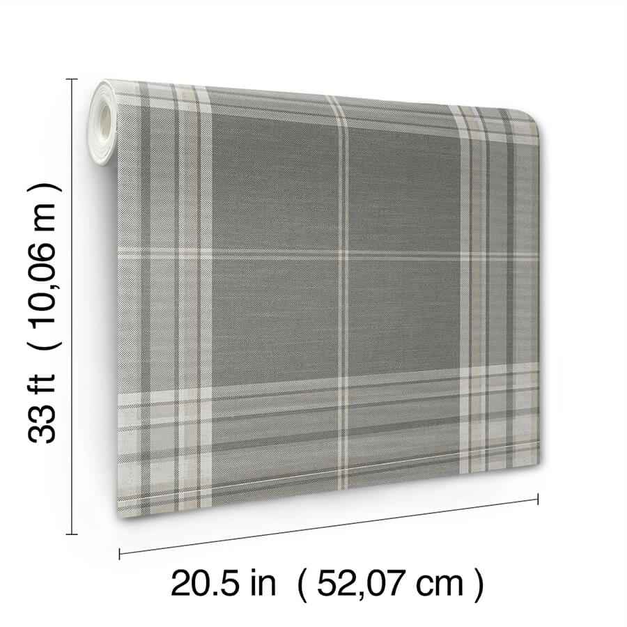 Westley Grey Plaid Wallpaper - York Wallcoverings - 4147-27384 - York Wallcoverings Wallpaper