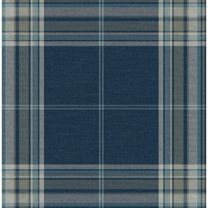 westley-navy-plaid-wallpaper-york-wallcoverings-4147-27386 - York Wallcoverings Wallpaper