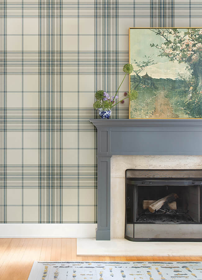 westley-moss-plaid-wallpaper-york-wallcoverings-4147-27387 - York Wallcoverings Wallpaper
