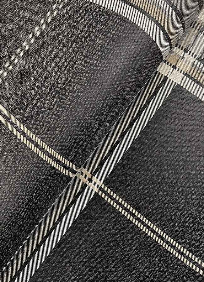 Westley Black Plaid Wallpaper - York Wallcoverings - 4147-27388 - York Wallcoverings Wallpaper