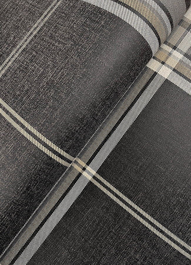 westley-black-plaid-wallpaper-york-wallcoverings-4147-27388 - York Wallcoverings Wallpaper