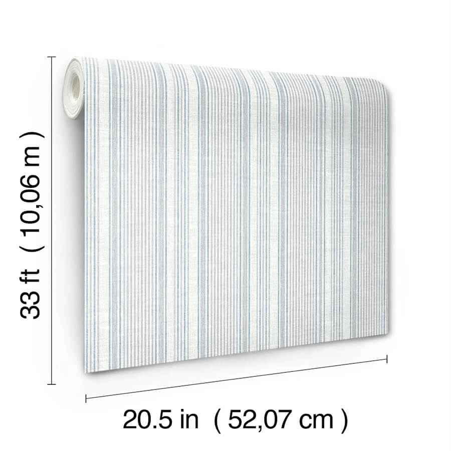 Ayanna Blue Striped Wallpaper - York Wallcoverings - 4147-27393 - York Wallcoverings Wallpaper