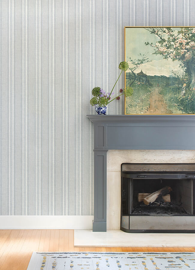 ayanna-blue-striped-wallpaper-york-wallcoverings-4147-27393 - York Wallcoverings Papel pintado
