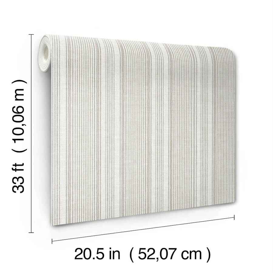Ayanna Neutral Striped Wallpaper - York Wallcoverings - 4147-27394 - York Wallcoverings Wallpaper