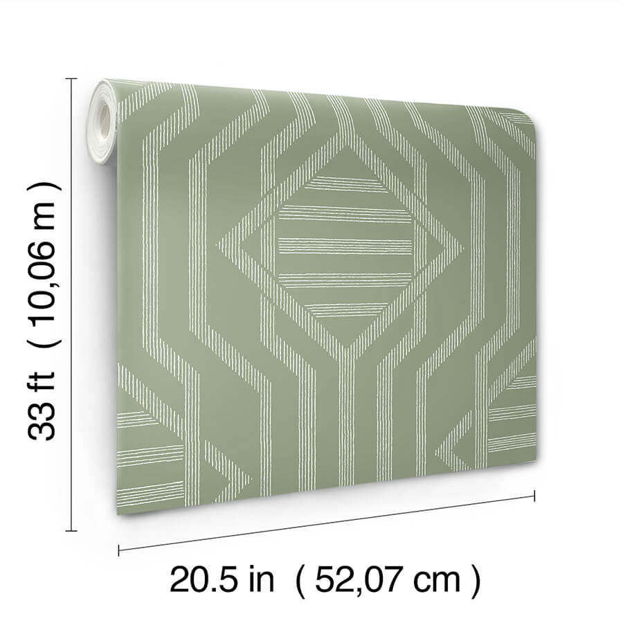 essex-green-geometric-wallpaper-york-wallcoverings-4147-27401 - York Wallcoverings Wallpaper