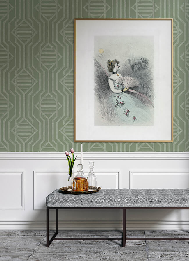 essex-green-geometric-wallpaper-york-wallcoverings-4147-27401 - York Wallcoverings Wallpaper