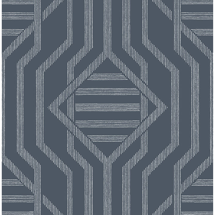 essex-navy-geometric-wallpaper-york-wallcoverings-4147-27402 - York Wallcoverings Wallpaper