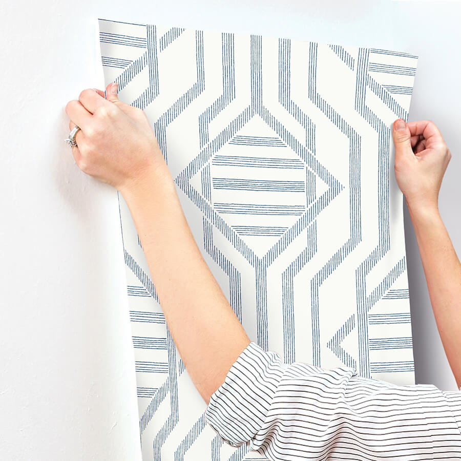 essex-dark-blue-geometric-wallpaper-york-wallcoverings-4147-27403 - York Wallcoverings Wallpaper