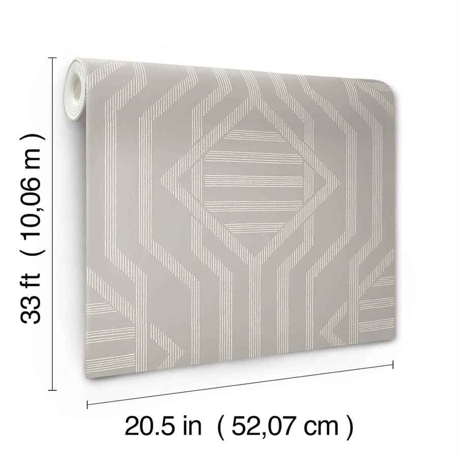Essex Light Grey Geometric Wallpaper - York Wallcoverings - 4147-27405 - York Wallcoverings Wallpaper