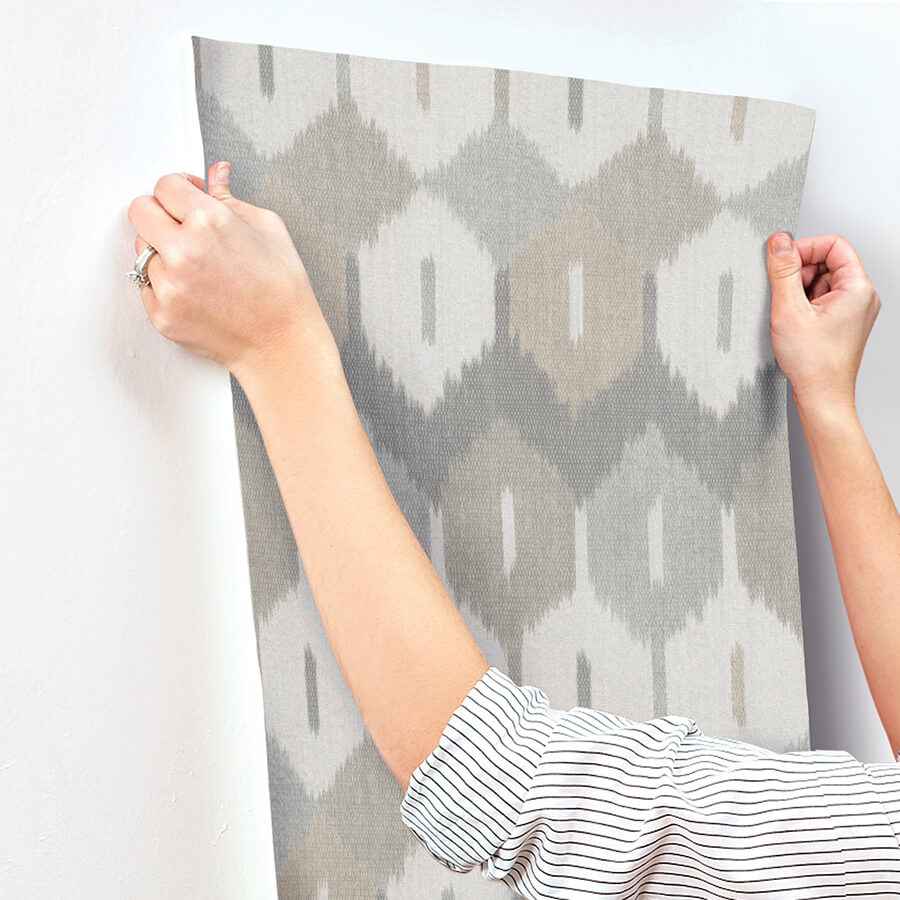 Abilene Neutral Ikat Wallpaper - York Wallcoverings - 4147-27409 - York Wallcoverings Wallpaper