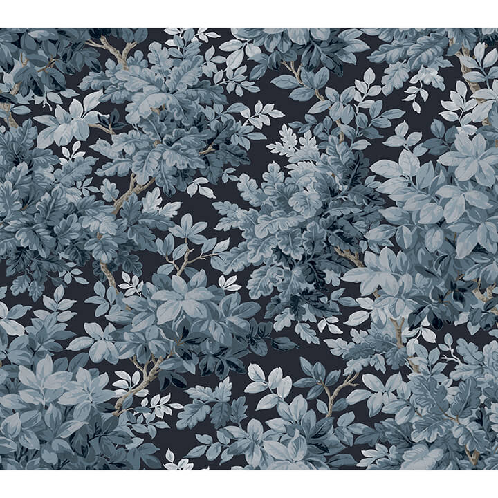 greenwood-dark-blue-deciduous-wallpaper-york-wallcoverings-4147-80003 - York Wallcoverings Wallpaper