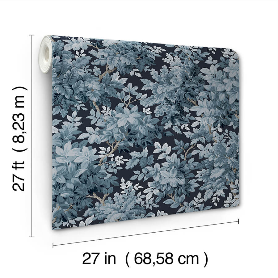 greenwood-dark-blue-deciduous-wallpaper-york-wallcoverings-4147-80003 - York Wallcoverings Papel pintado