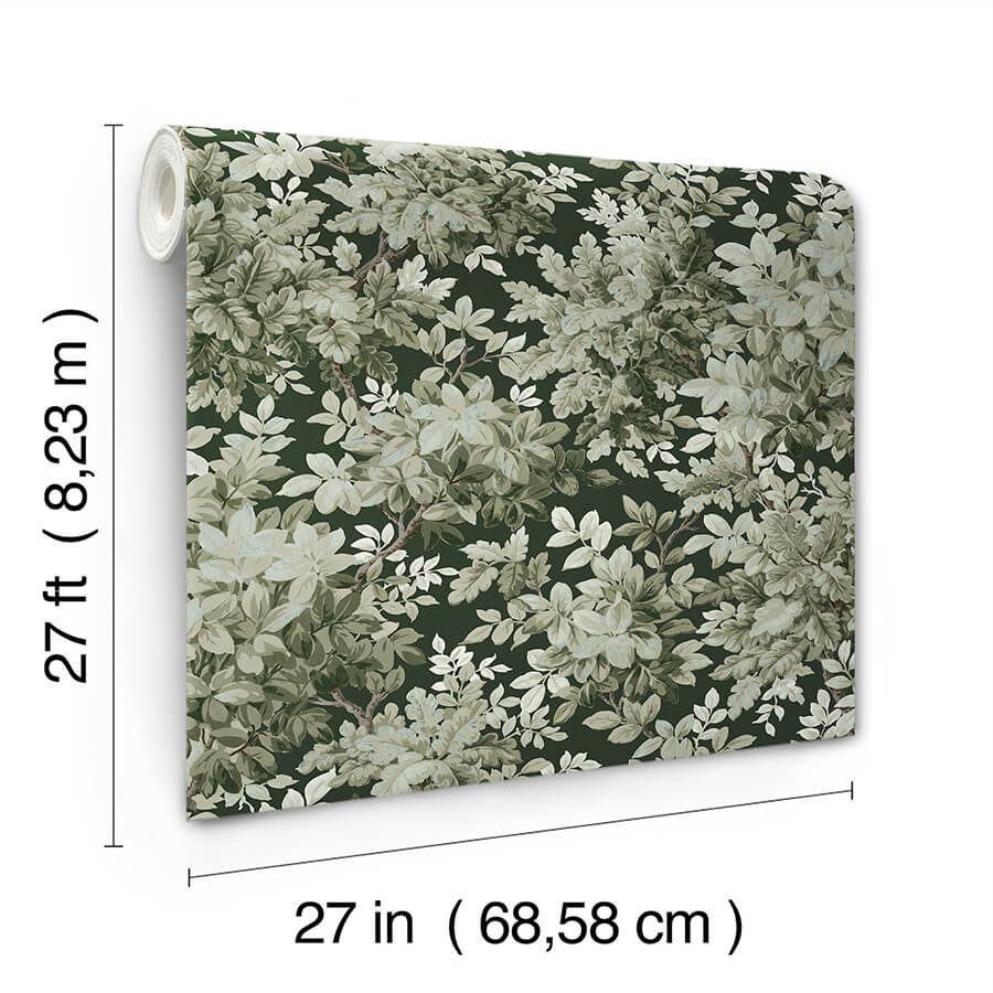 greenwood-dark-green-deciduous-wallpaper-york-wallcoverings-4147-80004 - York Wallcoverings Papel pintado