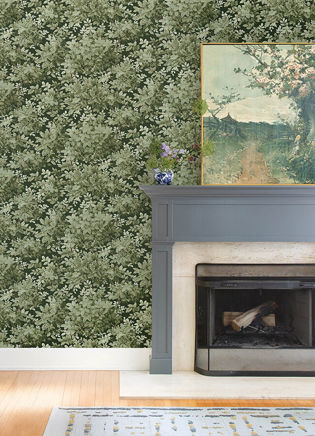 greenwood-dark-green-deciduous-wallpaper-york-wallcoverings-4147-80004 - York Wallcoverings Papel pintado