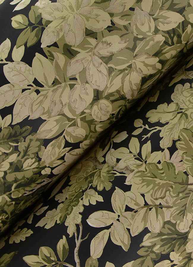 Greenwood Black Deciduous Wallpaper - York Wallcoverings - 4147-80005 - York Wallcoverings Wallpaper