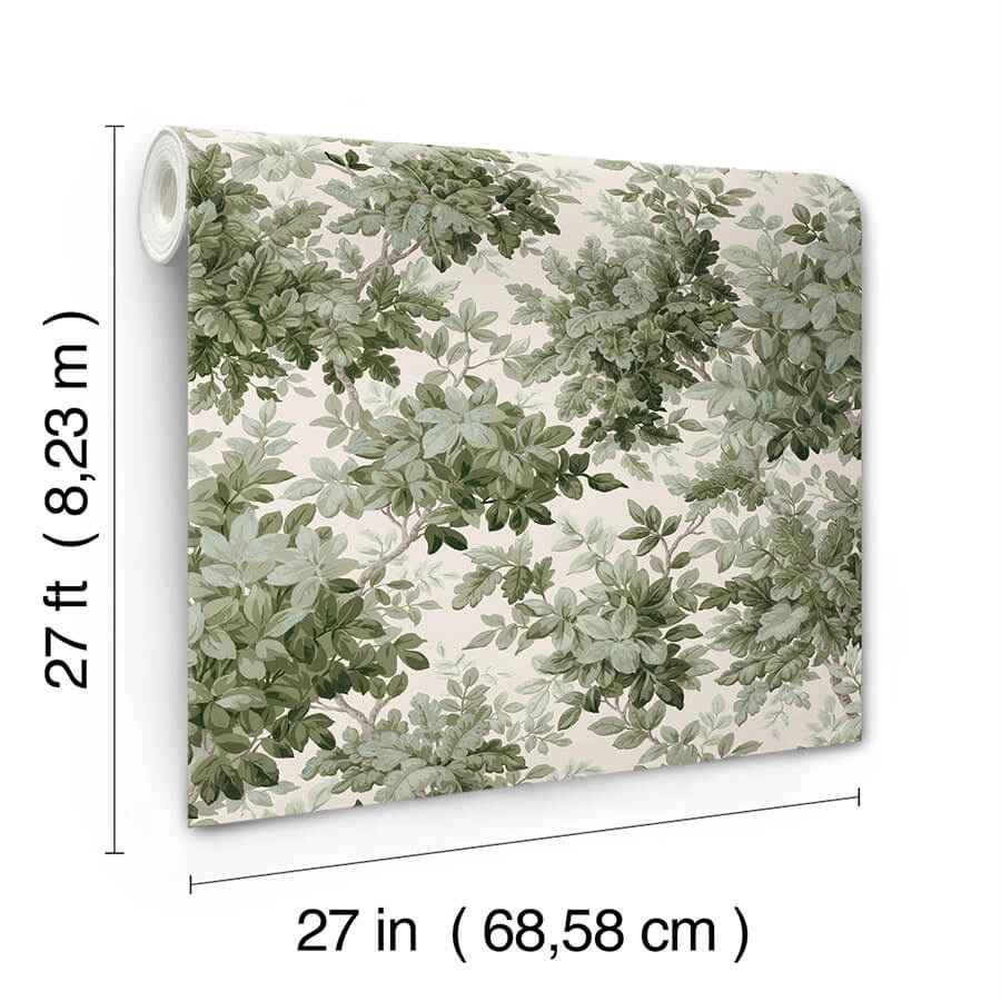 Greenwood Moss Deciduous Wallpaper - York Wallcoverings - 4147-80006