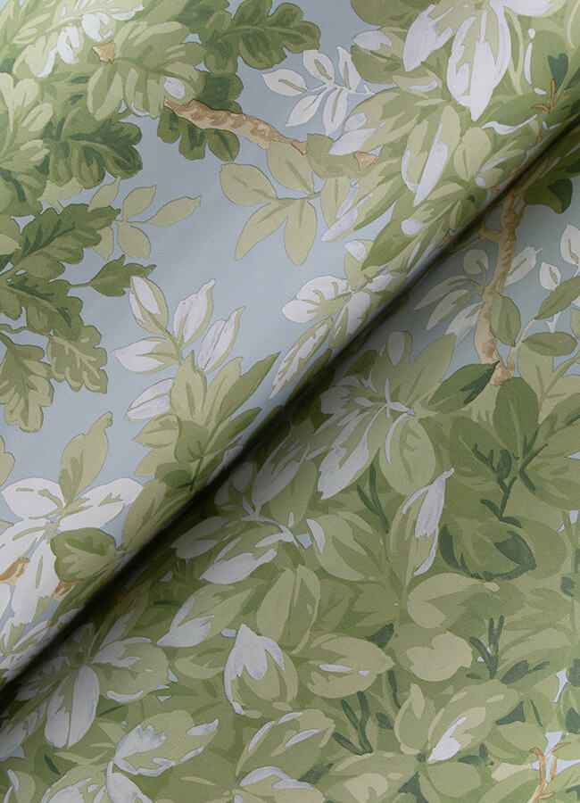 Greenwood Light Blue Deciduous Wallpaper - York Wallcoverings - 4147-80007 - York Wallcoverings Wallpaper