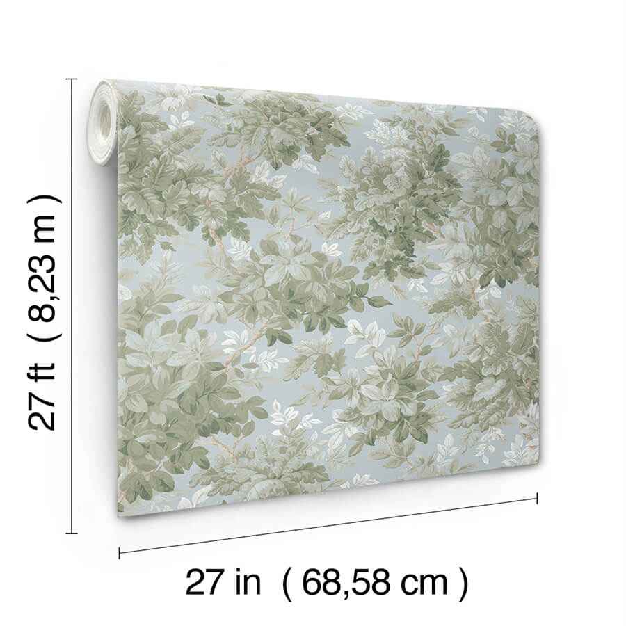 Greenwood Light Blue Deciduous Wallpaper - York Wallcoverings - 4147-80007 - York Wallcoverings Wallpaper