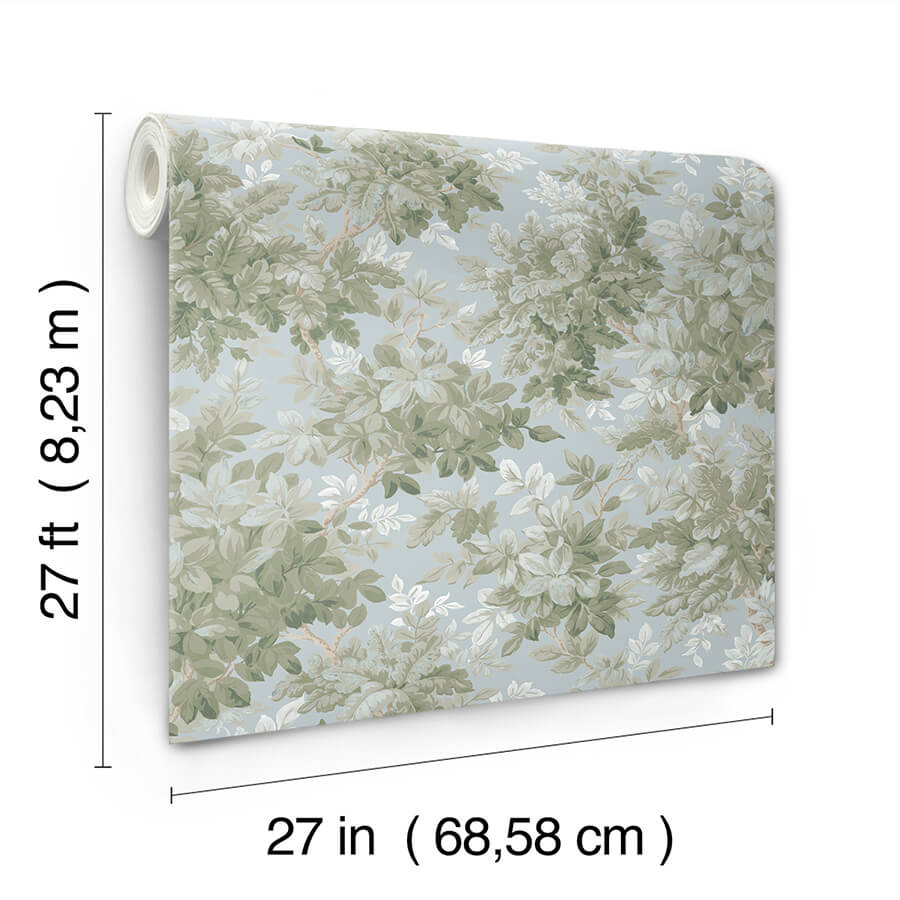 greenwood-light-blue-deciduous-wallpaper-york-wallcoverings-4147-80007 - York Wallcoverings Papel pintado